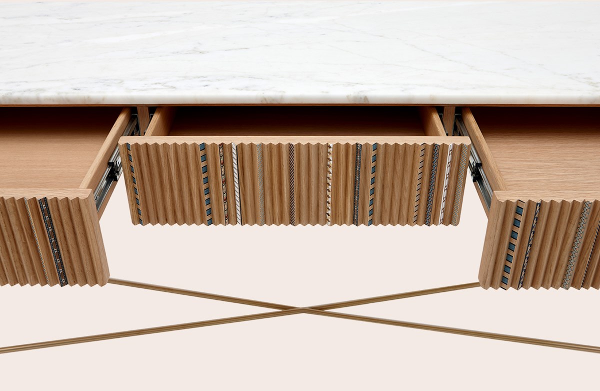 Funquetry pleated   console 